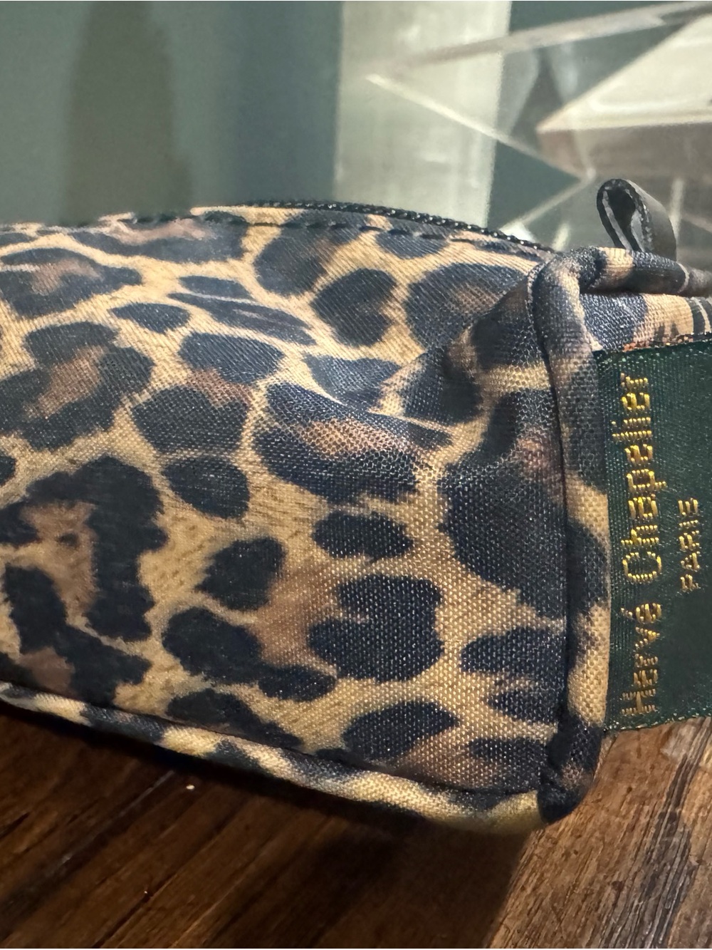 Vintage 1990s–Early 2000s Hervé Chapelier Leopard Print Pouch